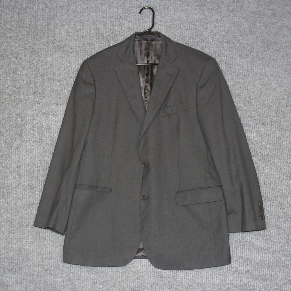 346 Brooks Brothers Blazer Mens 42R Charcoalโ Wool Stretch Suit Classic Business